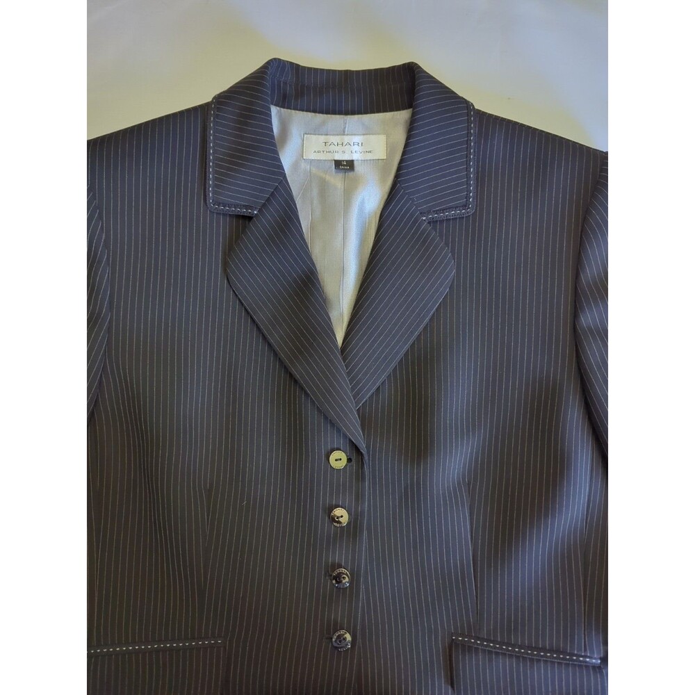 Tahari Women's Pinstripe Blazer Size 14